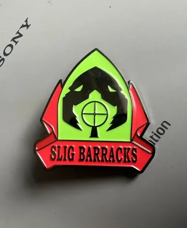 ODDWORLD: ABE'S EXODDUS - Slig Barracks symbol enamel pin badge