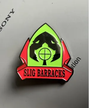 ODDWORLD: ABE'S EXODDUS - Slig Barracks symbol enamel pin badge