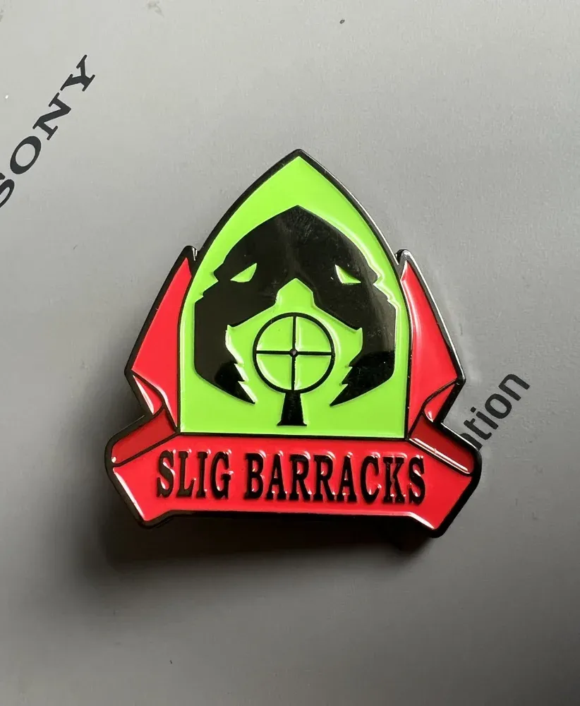 ODDWORLD: ABE'S EXODDUS - Slig Barracks symbol enamel pin badge