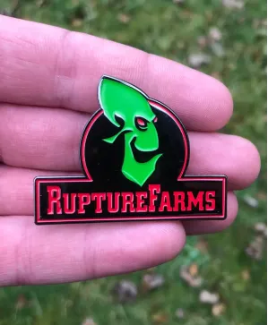 ODDWORLD: ABE'S ODDYSEE - Rupture Farms Logo enamel metal Pin Badge