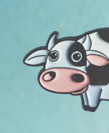 Cartoon Cow hard enamel pin badge