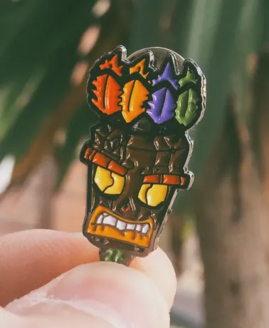 Crash Bandicoot  AKU AKU enamel pin badge