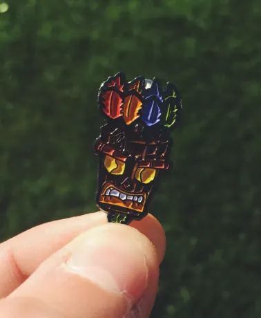 Crash Bandicoot  AKU AKU enamel pin badge