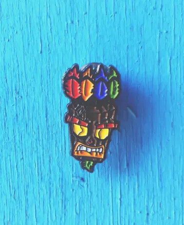 Crash Bandicoot  AKU AKU enamel pin badge