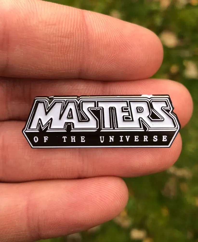 Masters of the Universe Comic Logo enamel metal Pin Badge