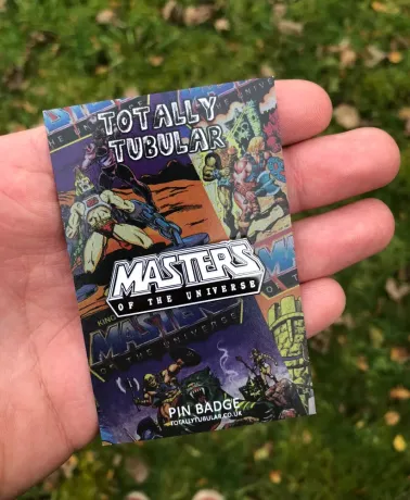 Masters of the Universe Comic Logo enamel metal Pin Badge