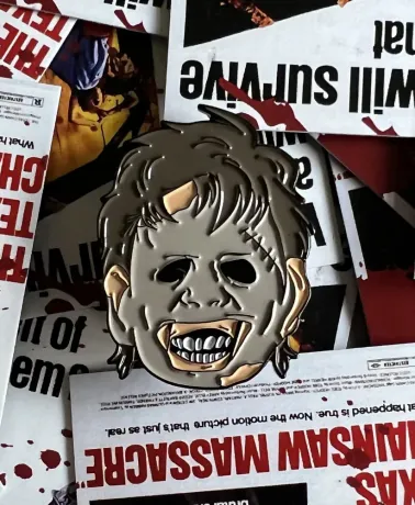 The Texas Chainsaw Massacre Leatherface soft enamel pin badge