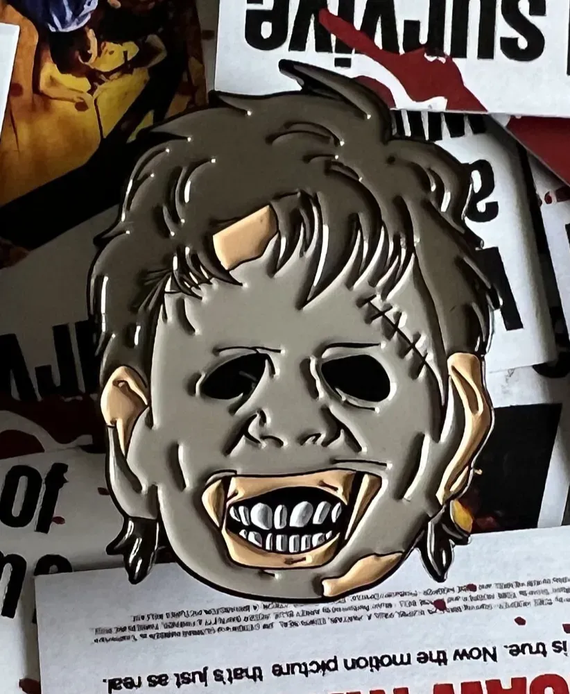 The Texas Chainsaw Massacre Leatherface soft enamel pin badge