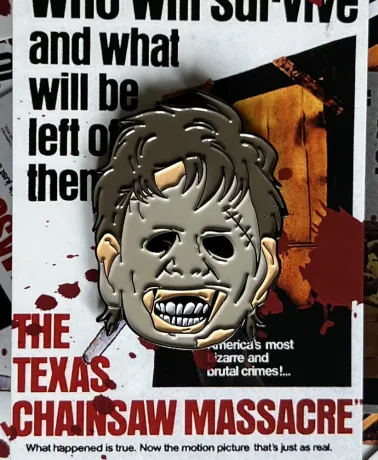 The Texas Chainsaw Massacre Leatherface soft enamel pin badge