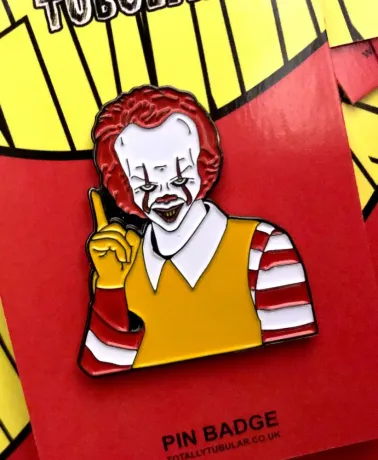 IT x Not Mcdonalds - Mcpennywise day job enamel pin badge