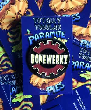 ODDWORLD: ABE'S EXODDUS - Bonewerkz logo round enamel pin badge