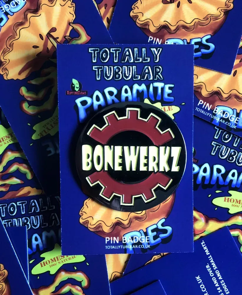 ODDWORLD: ABE'S EXODDUS - Bonewerkz logo round enamel pin badge