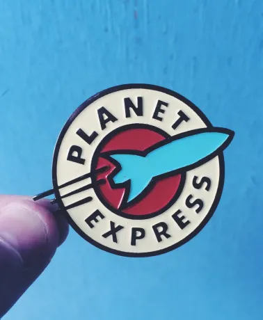 Planet Express Logo hard enamel pin badge