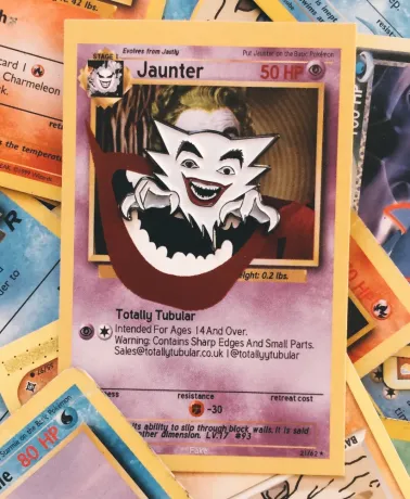 POKEMON x 1966 BATMAN TV series Jaunter  (Haunter and The Joker) enamel Pin Badge