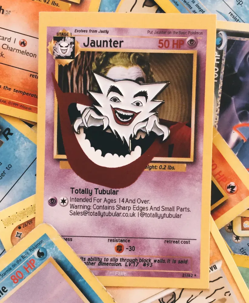 POKEMON x 1966 BATMAN TV series Jaunter  (Haunter and The Joker) enamel Pin Badge