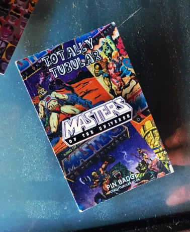 Masters of the Universe Comic Logo enamel metal Pin Badge