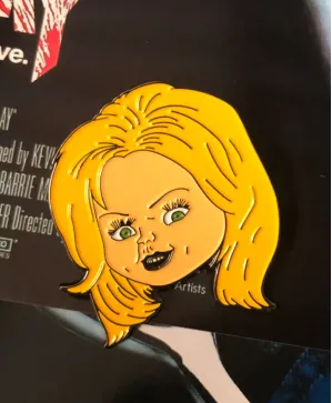 BRIDE OF CHUCKY - Tiffany face enamel metal Pin Badge