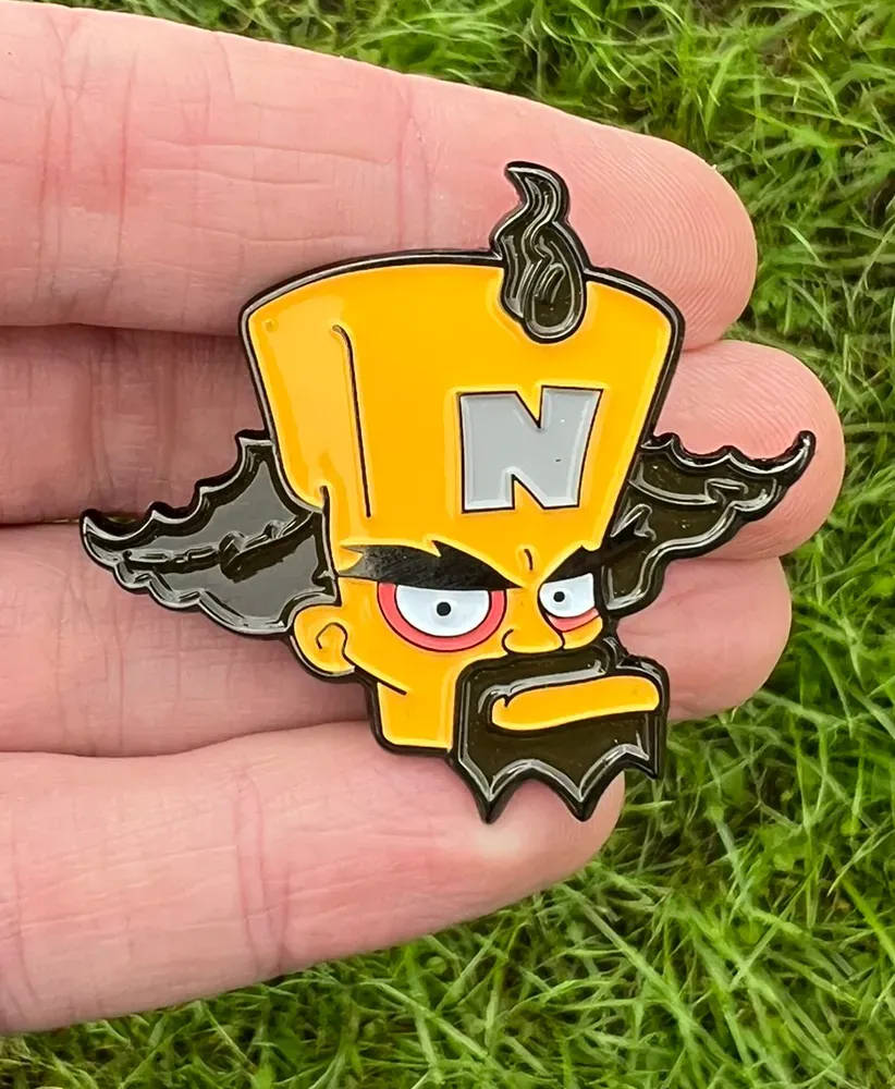 Crash Bandicoot ps1 Doctor Neo Cortex hard enamel pin badge