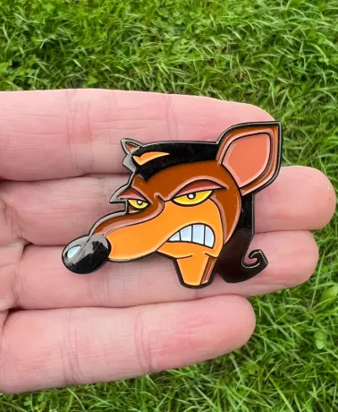 Crash Bandicoot ps1 Pinstripe Potoroo hard enamel pin badge