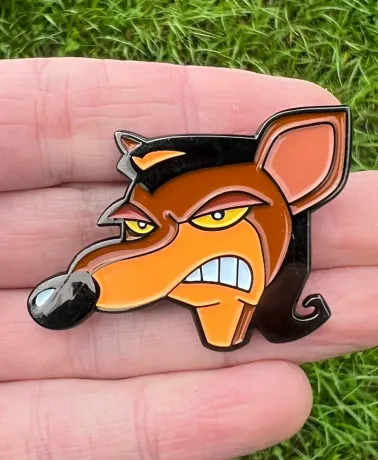 Crash Bandicoot ps1 Pinstripe Potoroo hard enamel pin badge