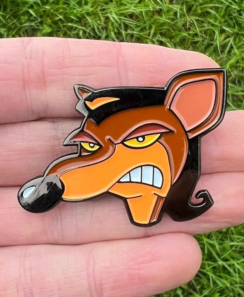 Crash Bandicoot ps1 Pinstripe Potoroo hard enamel pin badge