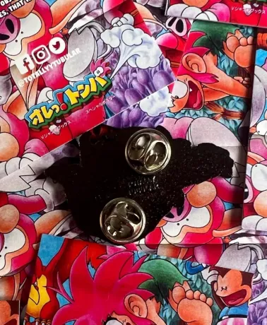 TOMBA! Leaping enamel metal Pin Badge