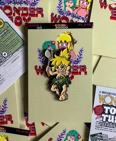 WONDER BOY - Tom-Tom iconic pose enamel pin badge