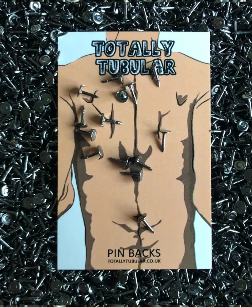 Gun Metal Black Spikey Metal Pin for Butterfly Clutch/ Rubber Pin Backs