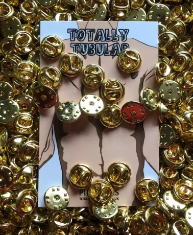 Gold Metal butterfly clutch pin backs