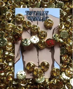 Gold Metal butterfly clutch pin backs