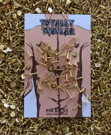 Gold Spikey Metal Pin for Butterfly Clutch/ Rubber Pin Backs