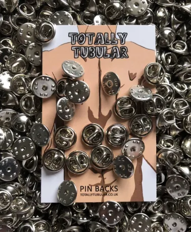 Silver Metal butterfly clutch pin backs