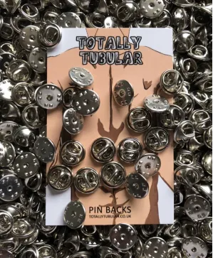 Silver Metal butterfly clutch pin backs