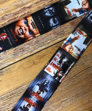 Child's Play 1,2 & 3, Bride of Chucky All Over Print polyester Lanyard