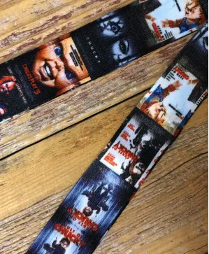 Child's Play 1,2 & 3, Bride of Chucky All Over Print polyester Lanyard