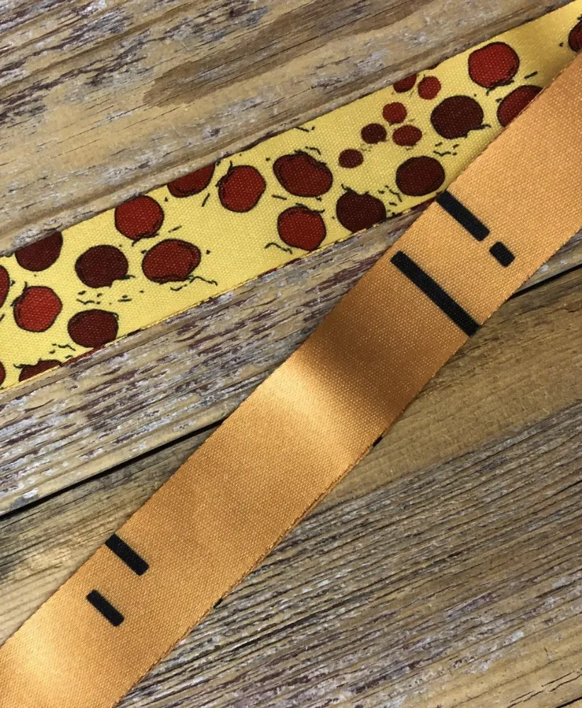 Pepperoni Pizza with Thick crust All Over Print polyester Lanyard