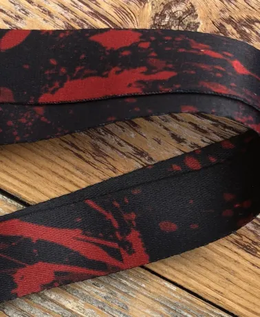 Blood Splattered All Over Print Black Lanyard