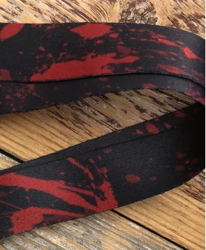 Blood Splattered All Over Print Black Lanyard
