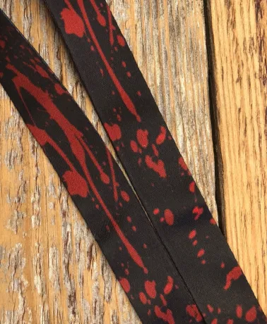Blood Splattered All Over Print Black Lanyard