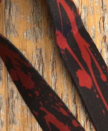 Blood Splattered All Over Print Black Lanyard