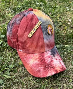 KILLER PLAY PALS CHUCKY TIE DYE CORDUROY RED STRAPBACK BASEBALL CAP