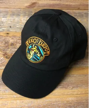 ODDWORLD FeeCO Depot logo emrbroidered black strapback baseball cap