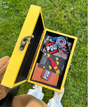 GAME BOY WOODEN KEEPSAKE BOX (2 PINS AND A LANYARD)